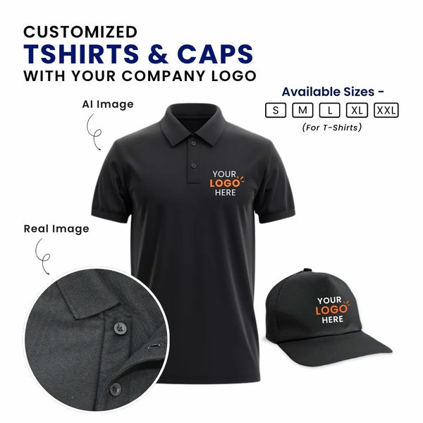 Customized Polo T-Shirt & Cap  | With Your Company Logo | My Print Warriors - Image 1