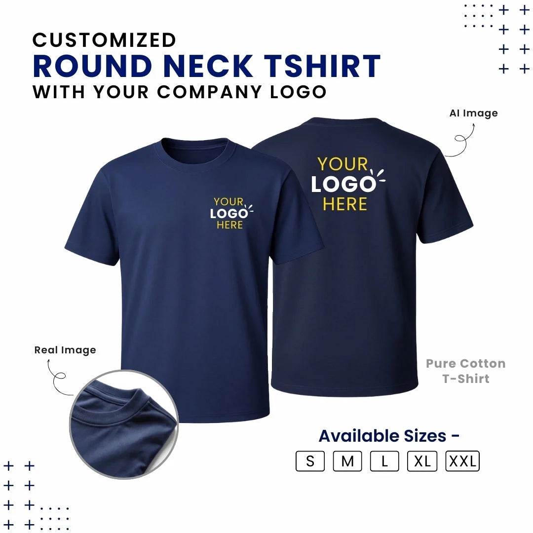 Customized Cotton T-Shirt With Your Company Logo | Order Logo Printed Tees | My Print Warriors - Image 2