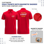 Customized Polo T-Shirt With Logo Cutout Badge | With Your Company Logo | My Print Warriors - Image 3
