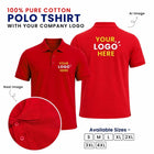 Customized 100% Pure Cotton Polo T-Shirt With Your Company Logo | Order Logo Printed Tees | My Print Warriors - Navy to Turquoise Blue - Image 3