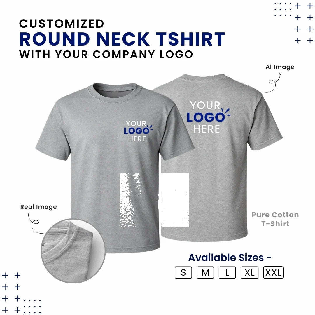 Customized Cotton T-Shirt With Your Company Logo | Order Logo Printed Tees | My Print Warriors - Image 4