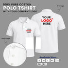Customized 100% Pure Cotton Polo T-Shirt With Your Company Logo | Order Logo Printed Tees | My Print Warriors - Navy to Turquoise Blue - Image 5