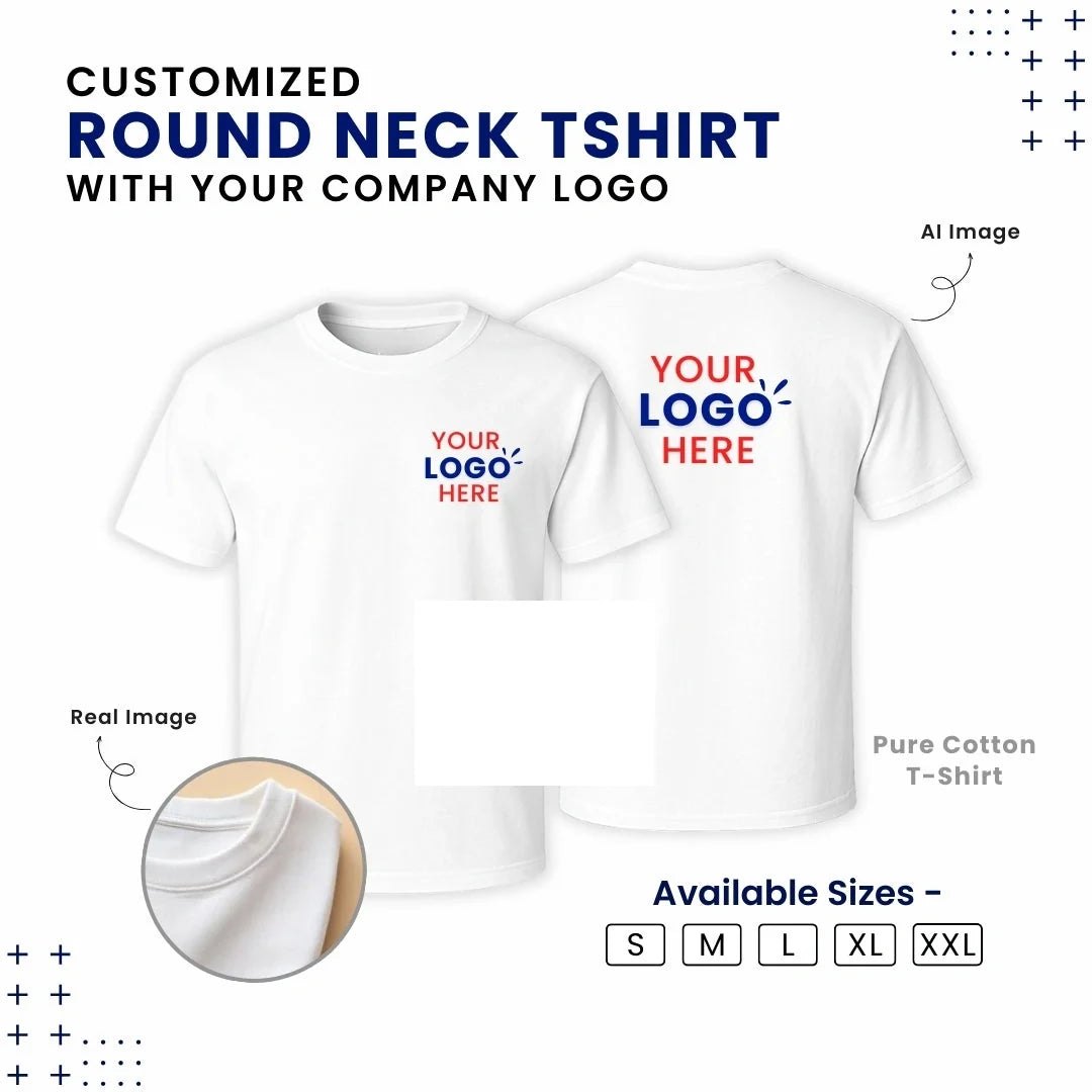Customized Cotton T-Shirt With Your Company Logo | Order Logo Printed Tees | My Print Warriors - Image 5