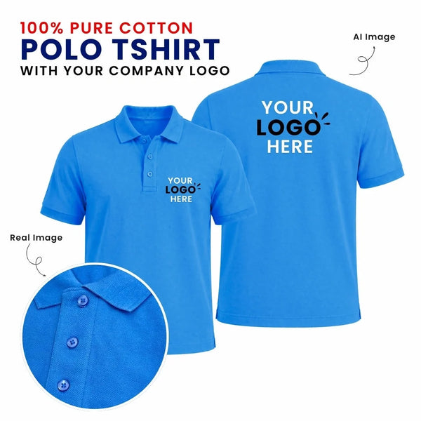 Customized Logo Printed T-Shirt | With Your Company Logo | For Events & Team Uniforms | My Print Warriors - Pure Cotton - Image 5