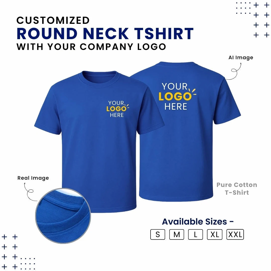 Customized Cotton T-Shirt With Your Company Logo | Order Logo Printed Tees | My Print Warriors - Image 6