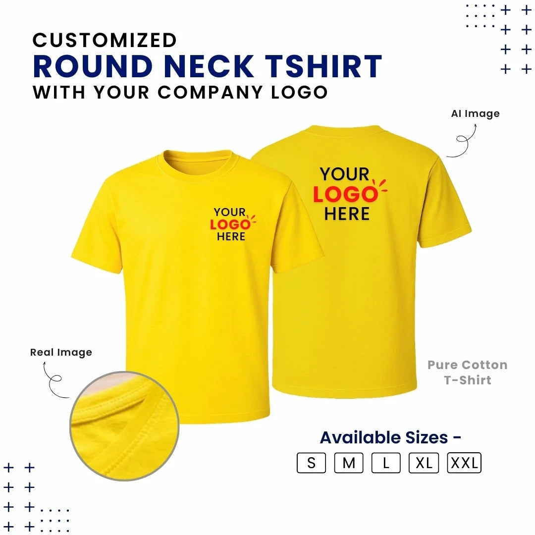 Customized Cotton T-Shirt With Your Company Logo | Order Logo Printed Tees | My Print Warriors - Image 8