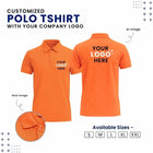 Customized Polo T-Shirt With Your Company Logo | Order Logo Printed Tees | My Print Warriors - Black to Orange - Image 8