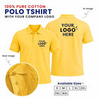 Customized 100% Pure Cotton Polo T-Shirt With Your Company Logo | Order Logo Printed Tees | My Print Warriors - Navy to Turquoise Blue - Image 9